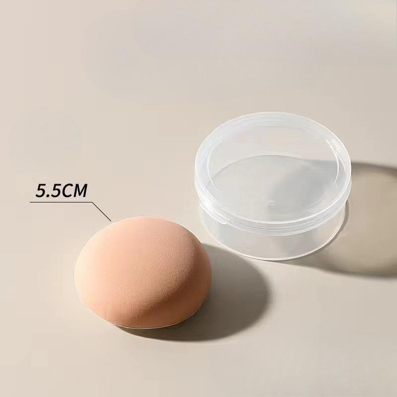 Transparent Circular/Square/Triangle, Empty Storage Box, Portable Makeup Puff Cosmetic Storage Box, Suitable for Travel Storage