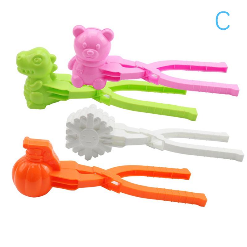 4 Bucăți Desene Animate Făcător de Bulgări de Zăpadă Clip de Plastic Formă Minge de Nisip Zăpadă Jucării Pentru Copii