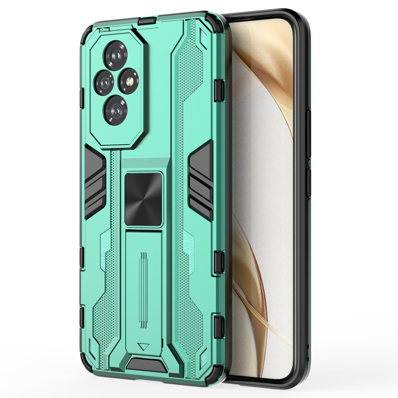 

For Honor 200 5G Case PC+TPU Shockproof Phone Cover with Kickstand Green