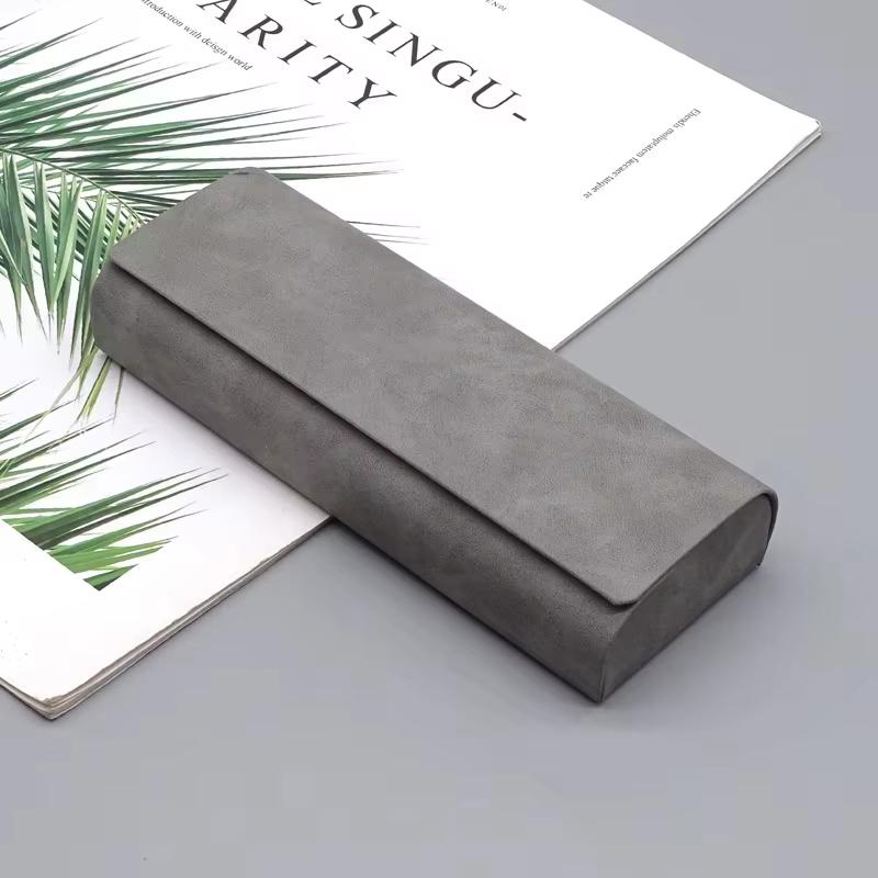 1/2pcs Simple Leather Eyewear Case Optical Retro Myopia Glasses Sunglasses Storage Box Fashion for Men and Women