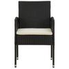 9 Piece Garden Dining Set Poly Rattan Black