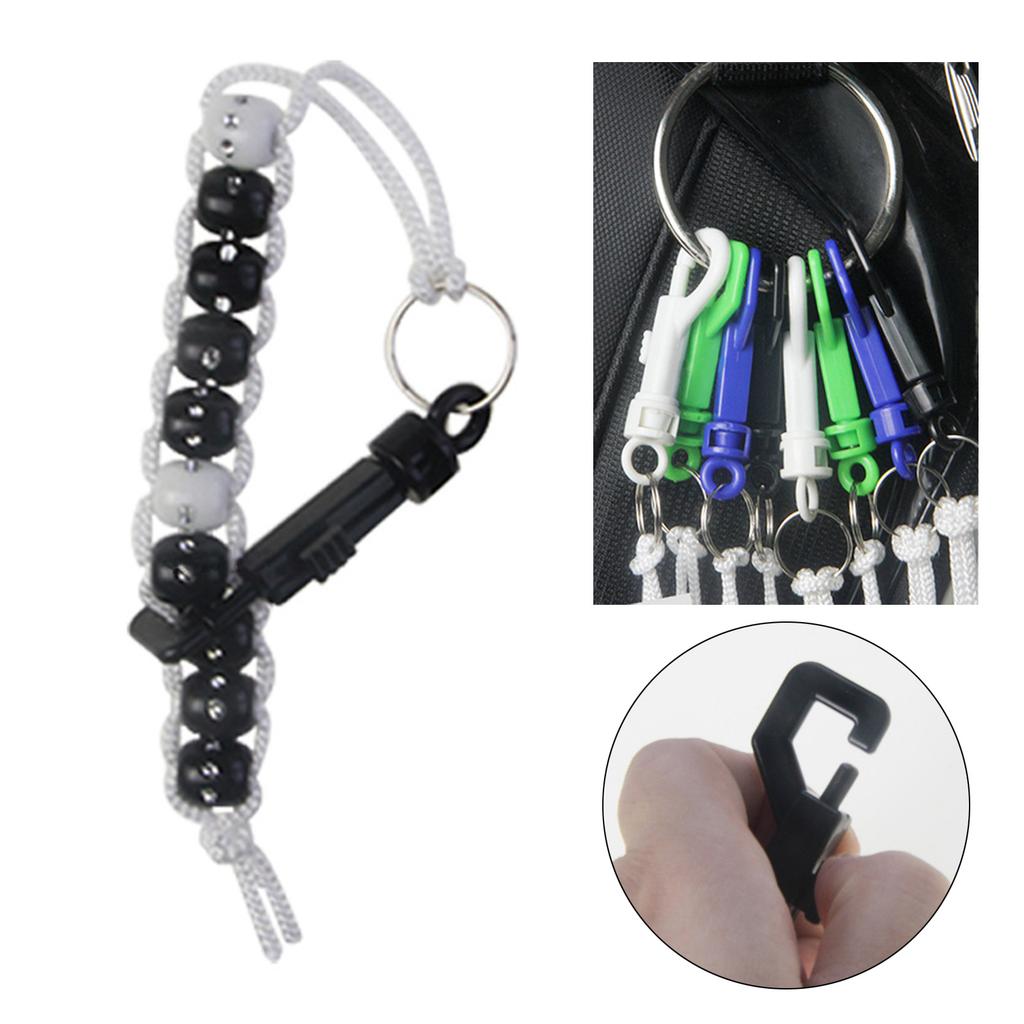 Golfs Beads Score Counter Golfs Stroke Score Count Keeper Putting Score Counter with Clip for Referee Caddy Golfers