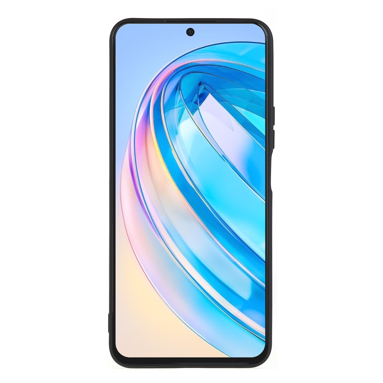 

For Honor X8a 4G Soft TPU Phone Case Straight Edge Precise Cutout Camera Protection Back Cover Black