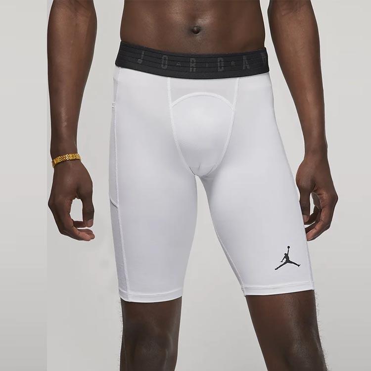Jordan Sport Dri-FIT Logo Print Quick-Dry Gym Shorts Men Bottoms White DM1814-100