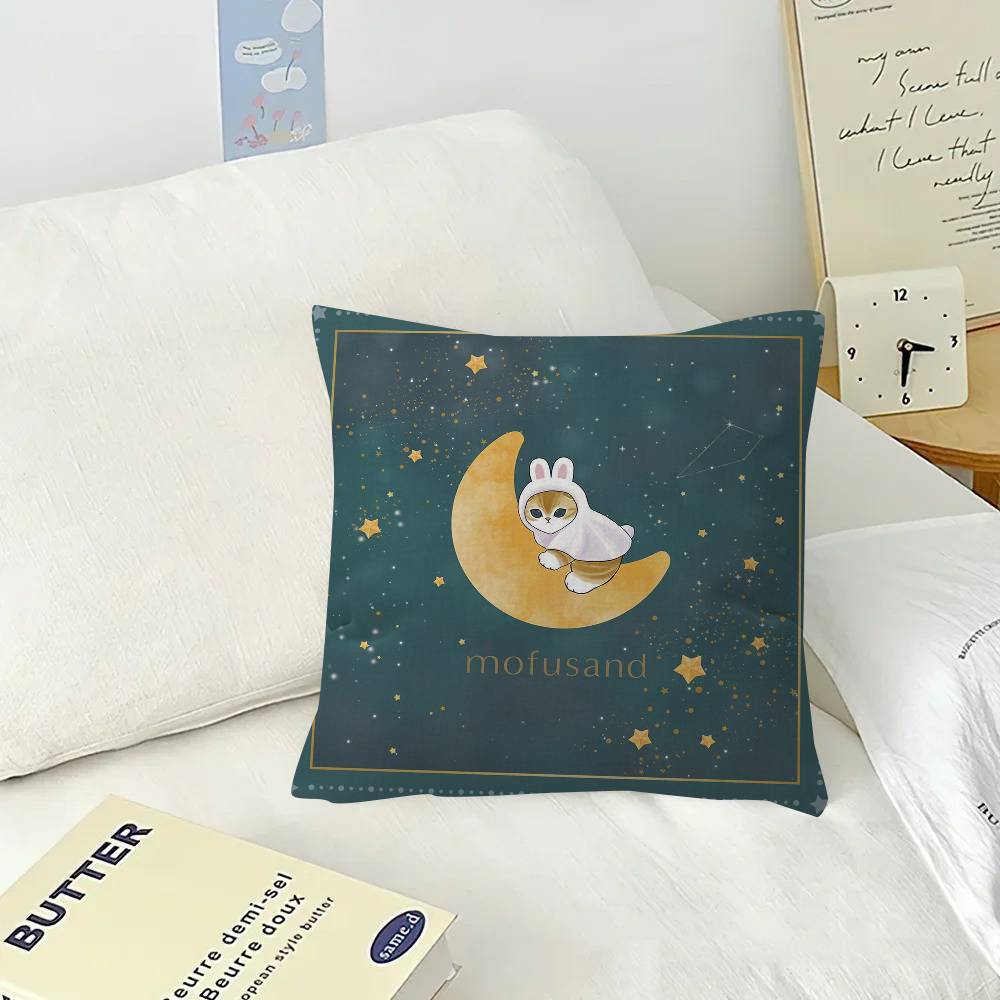 Mofusand Cute Cat Cartoon   Cushion Cover Pillowcase Upholstery Sofa Throw Pillow Home Decor Pillowcas