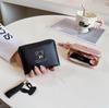 New spot women's wallet women's short cartoon cute bear fringed female student change bag zipper bag