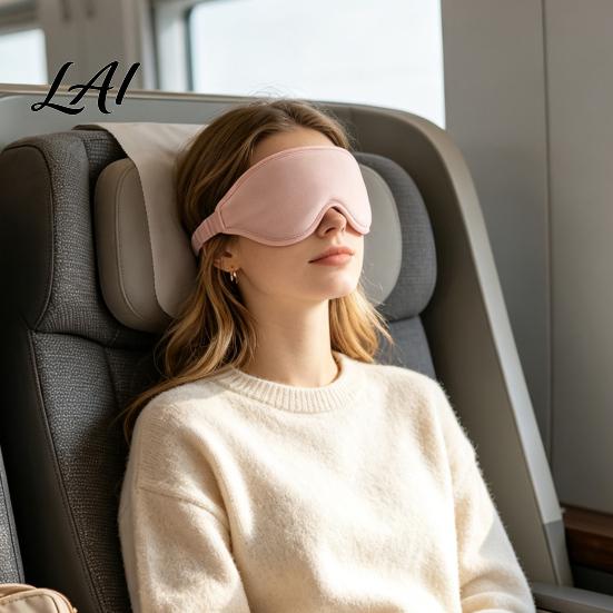 Travel Essentials for Sleeping Sleep Mask Men Women 3D Blackout Eye Masks with Adjustable Elastic Strap Side Deep Home Sleepers Light Blocking