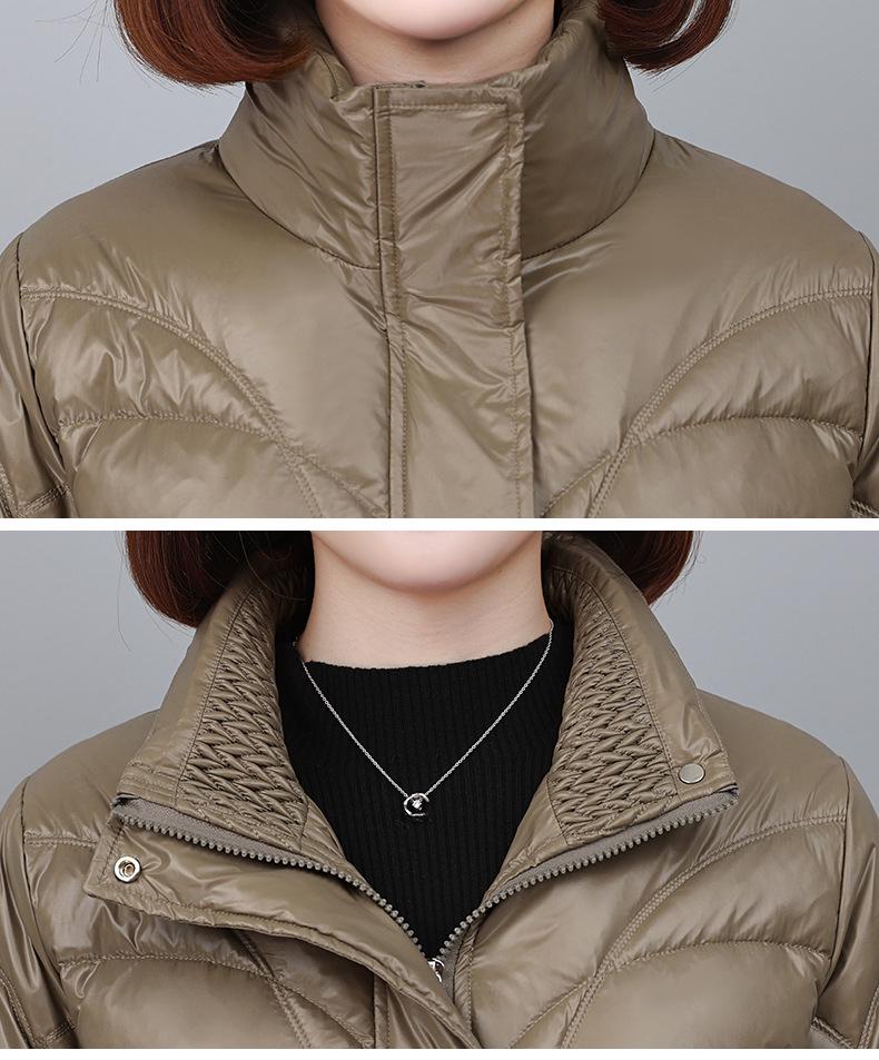 2024 Korean Style Women's Shiny Down Jacket - Winter Fashion Loose Fit, Thick Warm Coat for Mid-Aged Women