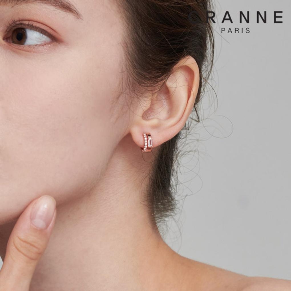 14K Two-Line One-Touch Earrings (Gold Filled) C24EGF140