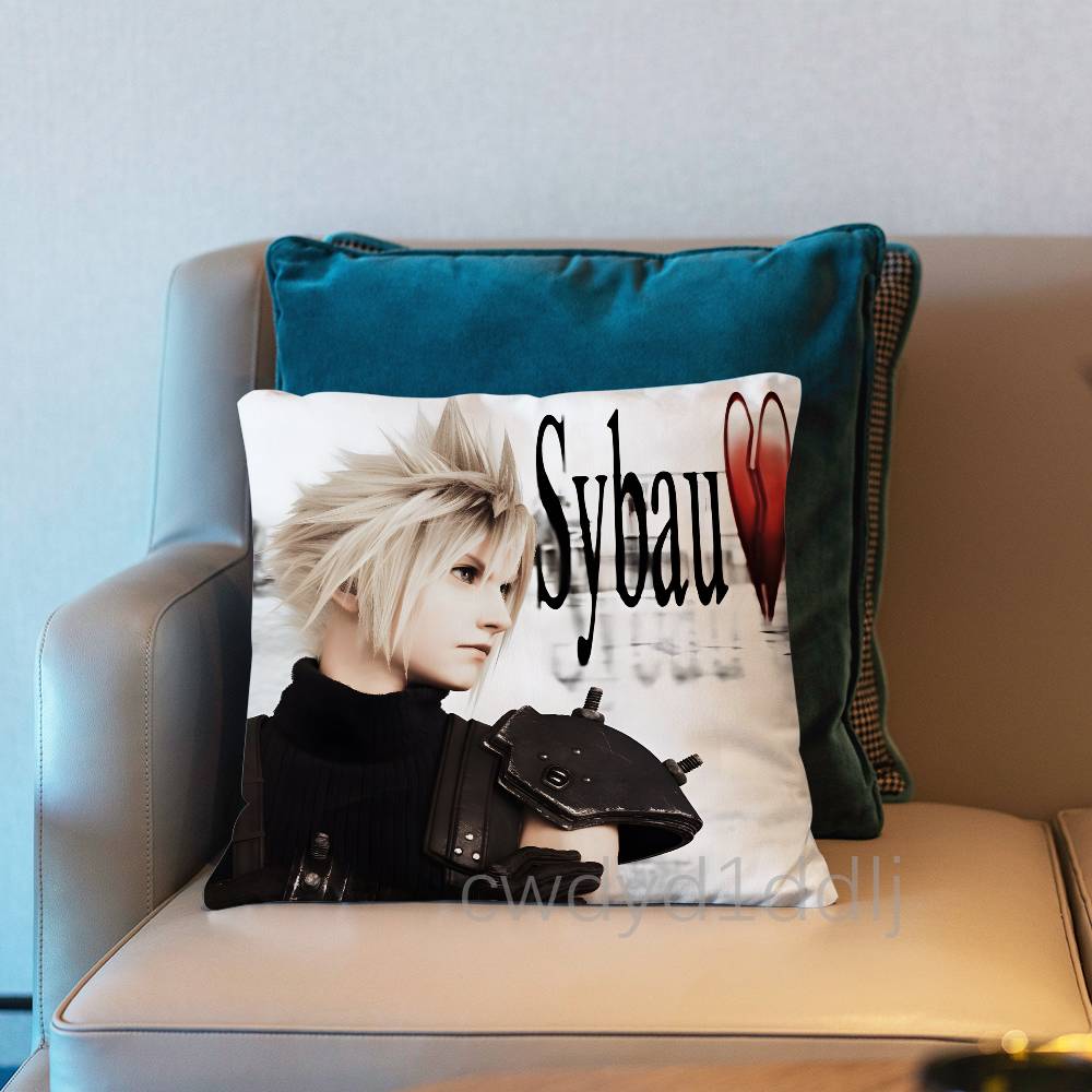 FFinal Fantasy VII Cloud Cushion Cover Pillow Cover Decor Pillowcase Printed Cushion Case For Couch