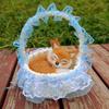 Miniatures Plush Bunny Toy Figurines Plush Sleeping Cats Simulation Rabbits Toy  Car Ornaments