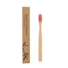 Ready Stock Custom Kraft Box Kids Flat Square Handle Soft Eco Natural Biodegradable Logo Design Bamboo Toothbrush
