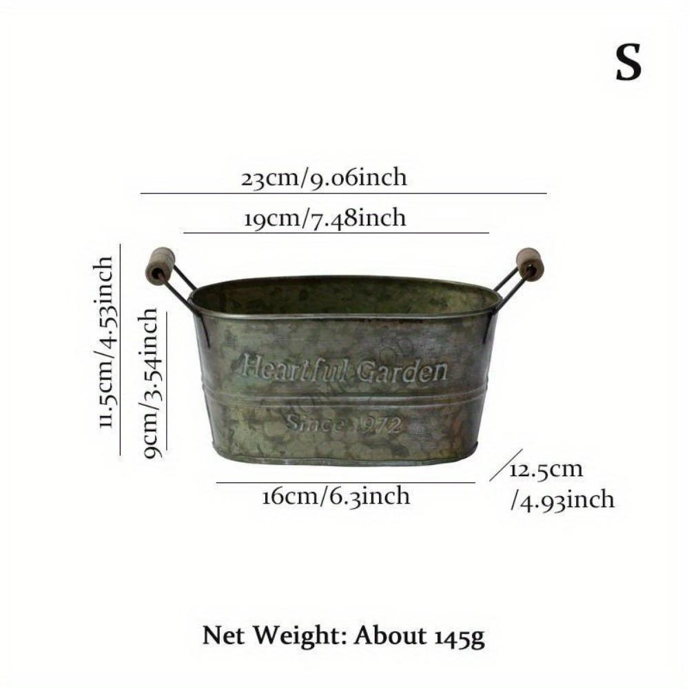 

1 шт. Металлическая корзина для хранения Железный винтажный ящик для хранения Цветочный горшок Цветочная корзина для выпечки Хранение Декор Фруктовая корзина Металлическая корзина для хранения S