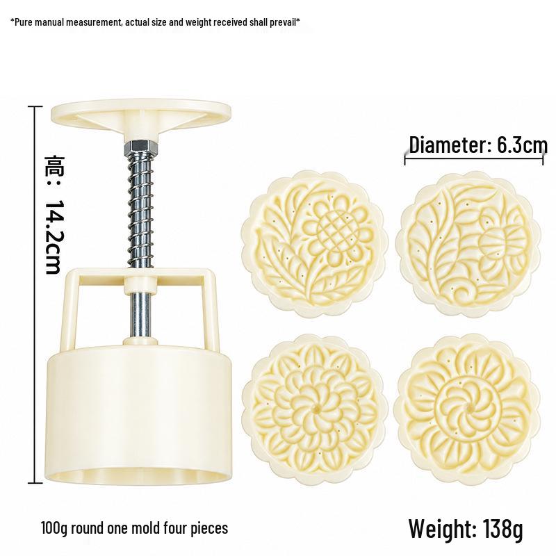 Mid-Autumn Festival Mooncake & Pastry Baking Press Mold Tool for Ice Skin and Green Bean Cake
