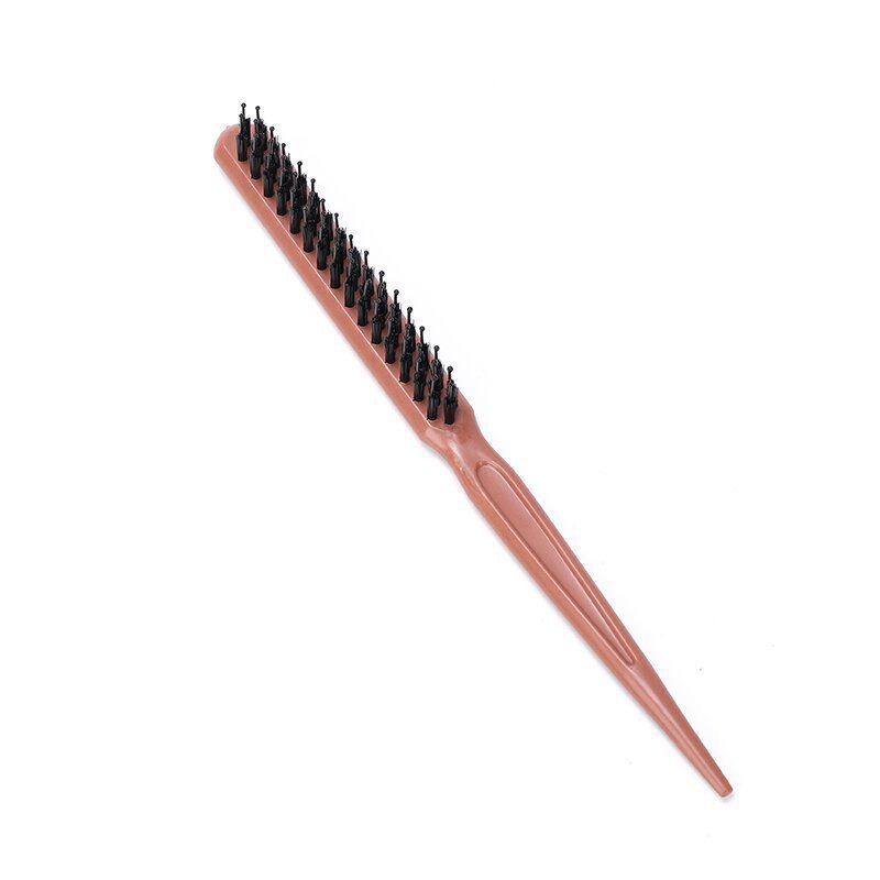 Portable Folding Boar Bristle Comb for Straight & Curly Hair - Unisex Travel Massage Comb