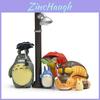 Cartoon Under The Street Lamp My Neighbor Totoro Resin Figurine With Umbrella Creative Decor For Gift And Collectors