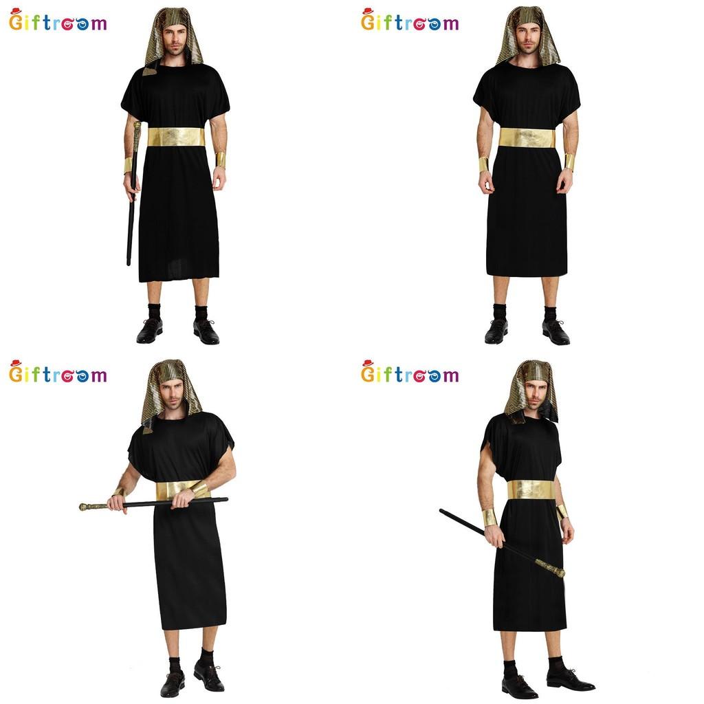 Sophisticated Pharaoh Egyptian Costume For Adult Men Crafted From Comfortable Polyester Fabric