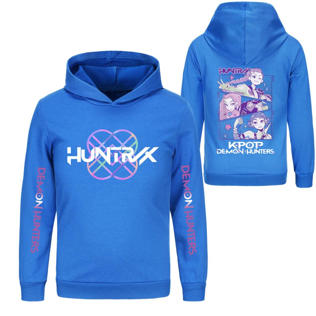 Kids' Long Sleeve Loose Pullover Letter Print Drawstring Hooded Sweatshirt