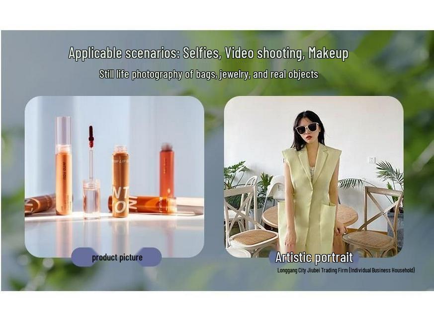 Portable LED Fill Light for Influencers & Photographers: Enhance Beauty with Skin-Softening Filter