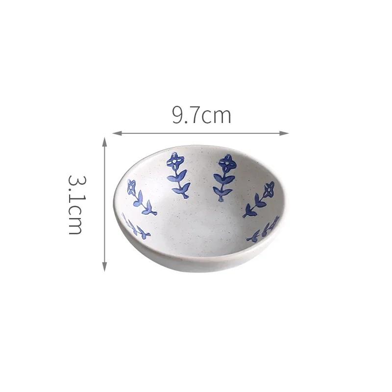 Japanese Style Ceramic Plate Retro Restaurant Dessert Salad Bowls Delicious Dishes Dining Plates Exquisite Home Tableware
