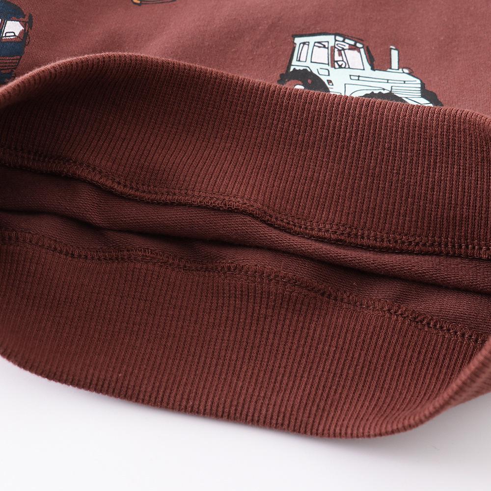 Boys' Cartoon Long Sleeve Knitted Cotton Sweatshirt - Autumn European & American Style Children's Clothing