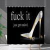 Shower Curtain Waterproof And Mildew-Proof 3D Digital Printing High Heels Bathroom Curtain Shower Curtain Partition Non-Punching Curtain