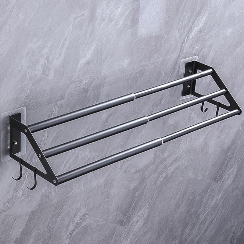 Upgrades Stainless Steel Towel Hold with Extendable 3 Rod Modern Towel Organize Suitable for Bathroom & Kitchen Use