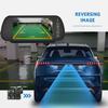 KTYDKP 7 Inch Car Rear View Camera with Mirror Monitor for Vehicle Parking Rervesing Camera with 7" TFT LCD HD Screen Universal