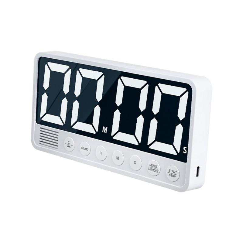 Count Up/Down Timer Tabletop Magnetic Timer for Office Kitchen Rechargeable Digital Timer Stopwatch LED Display Timer