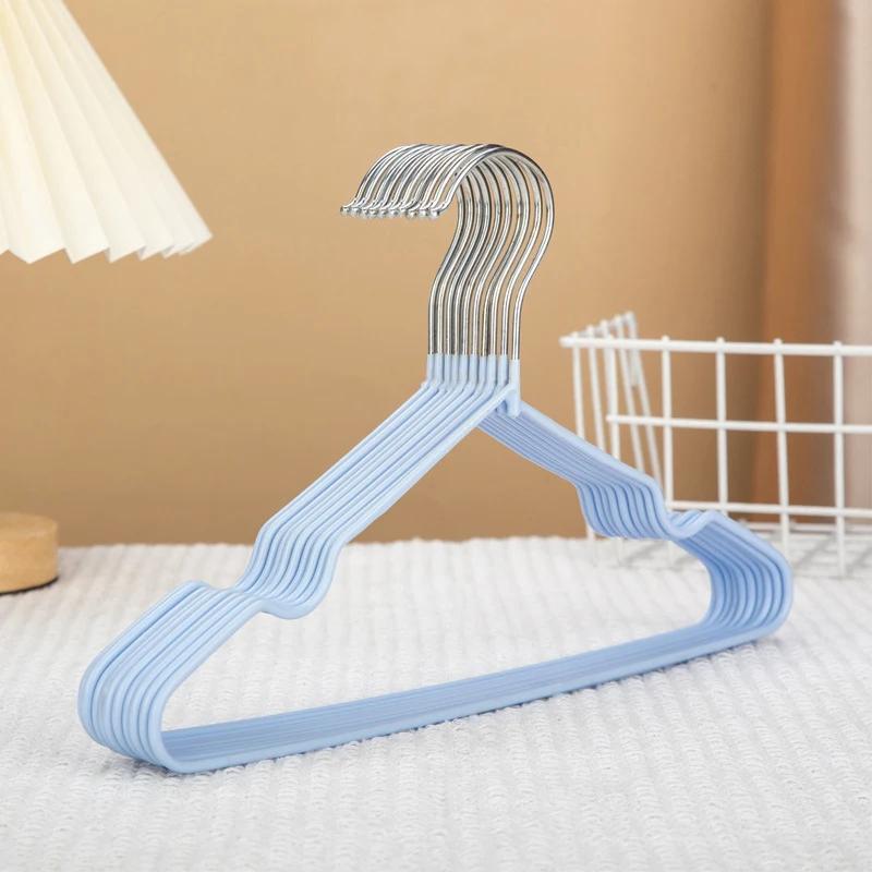 Children's style 30cm Non-slip Rubber Coated Hanger PVC Coated Metal Infant Hanger Dormitory Home Clothes Hanger Organization
