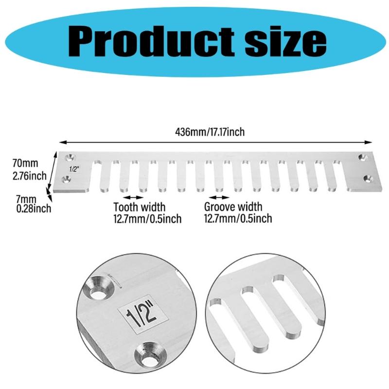 Multifunction Woodworking Tool Aluminium Practical Semipermeable Tenoner Pitch Dovetail Template Router Template