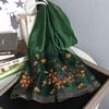 Silke Ull Brodert Silkeskjerf Dame Vår Og Høst Tynt Ytre Sjal Dobbeltformål Vintergave High-End Mulberry Silkeskjerf
