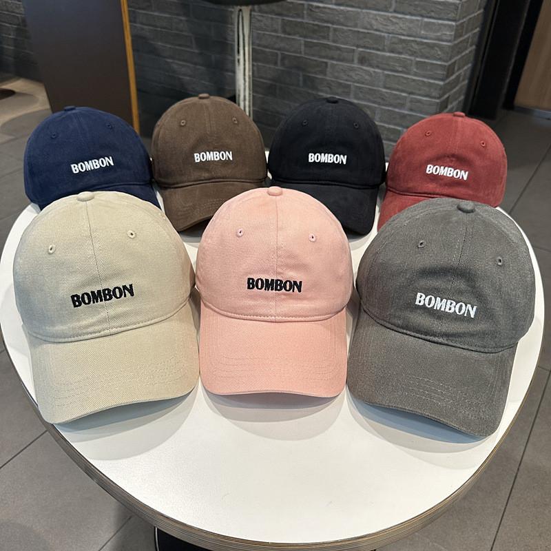 Minimalist Letter Embroidered Cotton Baseball Hat With Adjustable Fit For Daily Wear