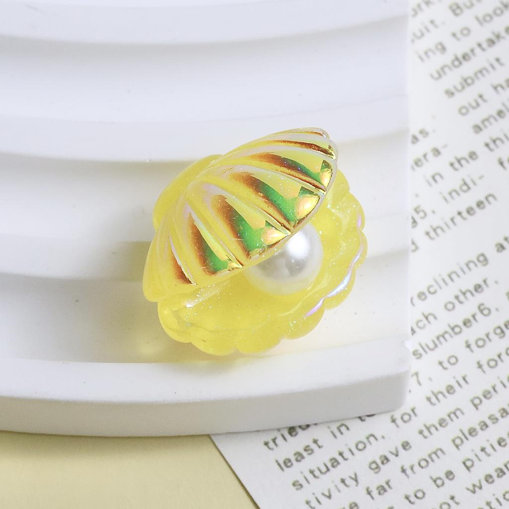 5/10pcs Mini Colorful Pearl & Resin Shell DIY Handmade Accessories Hair Clips Phone Case Decoration Material Mermaid Party Decor