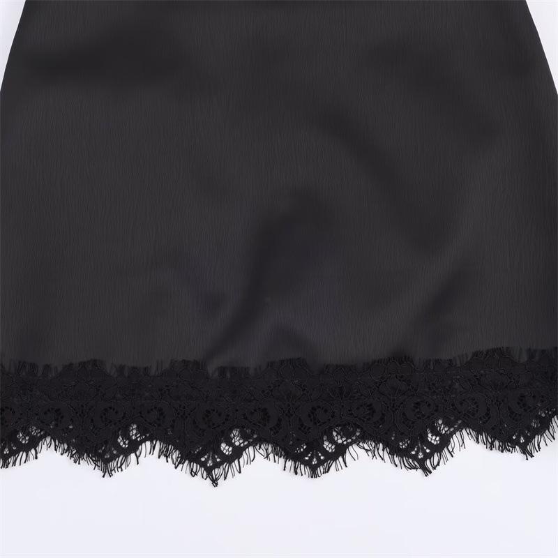Gonna corta con bordi in pizzo Autunno 2025 Europea & Americana 1165240