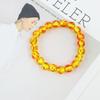 Women Charm Women's Natural 10MM Resin Amber Bangle Bead Round Bracelet Elastic