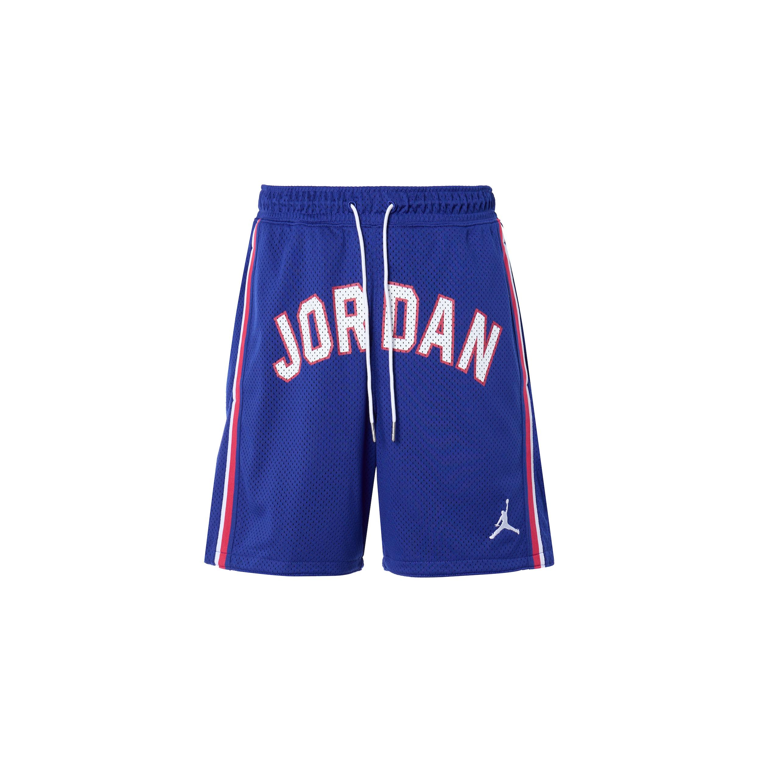 Men s Air Jordan Sport DNA Mesh Logo Printing Solid Color Sports Shorts Blue DJ0200-455 S