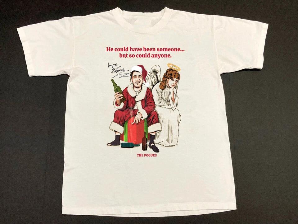 Rare The Pogues Band Merry Christmas With Shane MacGowan S to 5XL TTshirt PB189 L