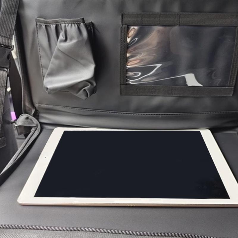 Portable Folding Car Desk with Storage Pockets Vehicle Dining & Office Tray for Eating & Working in SUVs & Large Cars