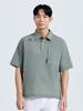 CHALLENGER Men'S Pocket Point Collar Short Sleeve Woven Top Light Khaki