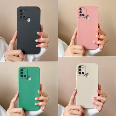 Solid Color Cover For Samsung M02 M04 A02S A03 A04 A10S A12 F12 A13 A14 A20S A21S Simple Style Matte Soft Silicone Durable Anti Slip For Samsung Cases