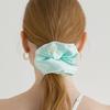 Halden Line Satin Logo Pendant Scrunchie (H010_mint)
