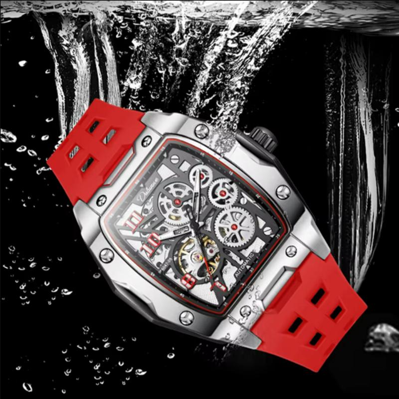 Men's Watches Fashion Skeleton Mechanical Sports Watches Luminous Waterproof Tourbillon Automatic Steel Watches