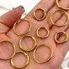 4pcs 10pcs NO Fade Stainless Steel PVD Big Hole Open Jump Rings Width 16 to 20mm Split Rings Connectors Hairband Jewelry Finding