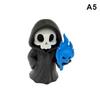 Gothic Grim Reaper Skeleton Figurine Adorable Small Resin Statue Desktop Decor for Study Bedroom Gothic Enthusiasts Gift