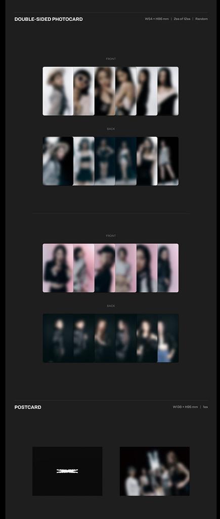 Fearless Monochrome Bouquet Version 32pg Lyric Photocard Postcard - - incl. Book, Double-Sided +