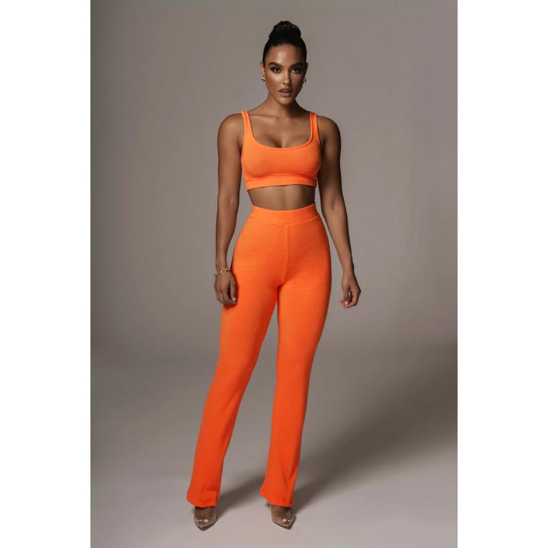 Women's Straight Draped Hip Tight Yoga Pants Solid Colour Sleeveless Vest Fashion Casual Pant Suit