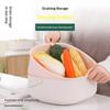 Double Layer Kitchen Colander With Handle Food Grade Plastic Perfect For Washing Fruits Vegetables Home Use