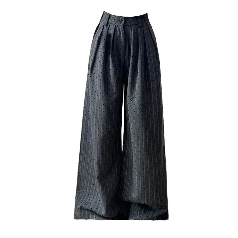 2025 Women's Polka Dot Wide-Leg Relaxed Fit Casual Pants