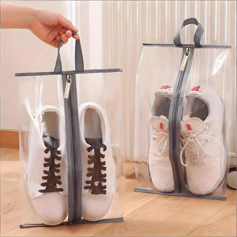 Waterproof Transparent Shoe Storage Bags 12PCS Travel Organizer for Boots Slippers and Sports Shoes in Hotel
